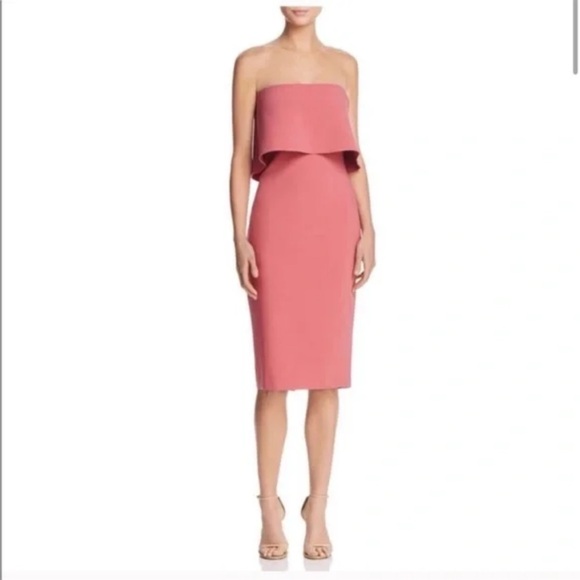 Likely “Driggs” Strapless Ruffle Midi Dress – NWT, Size 0, Rose Mauve Pink - Picture 2 of 6